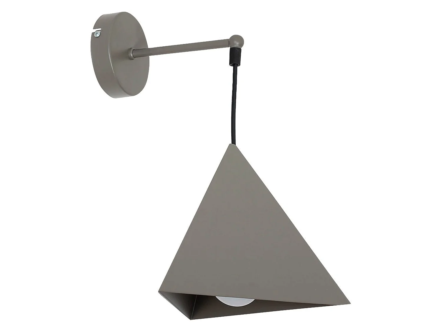 Lampada da Parete Sezze, Materiale Aplique in Metallo, Grigio,
