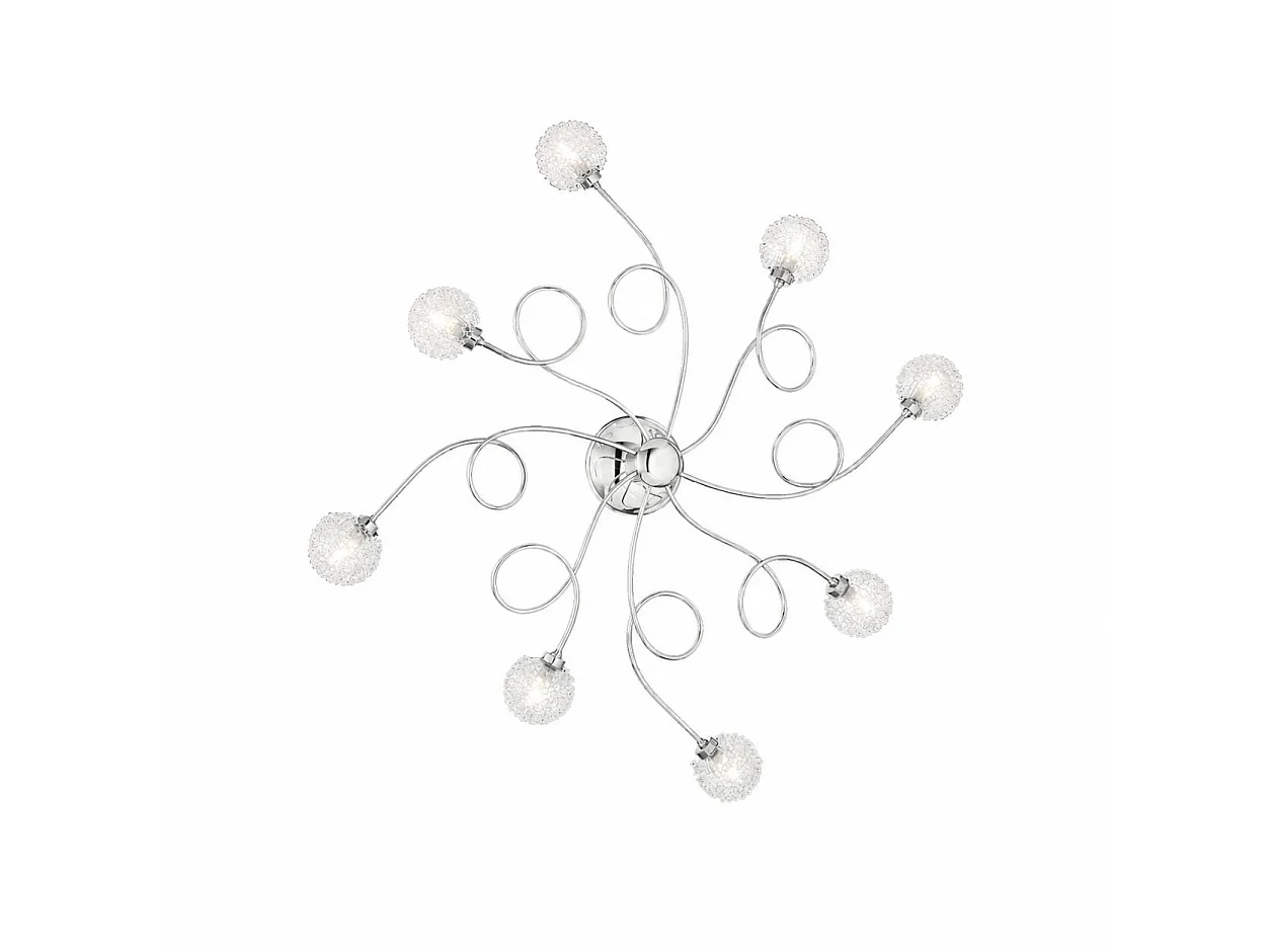 Lampada da Parete Chivasso, Materiale Struttura in Vetro, Argento,