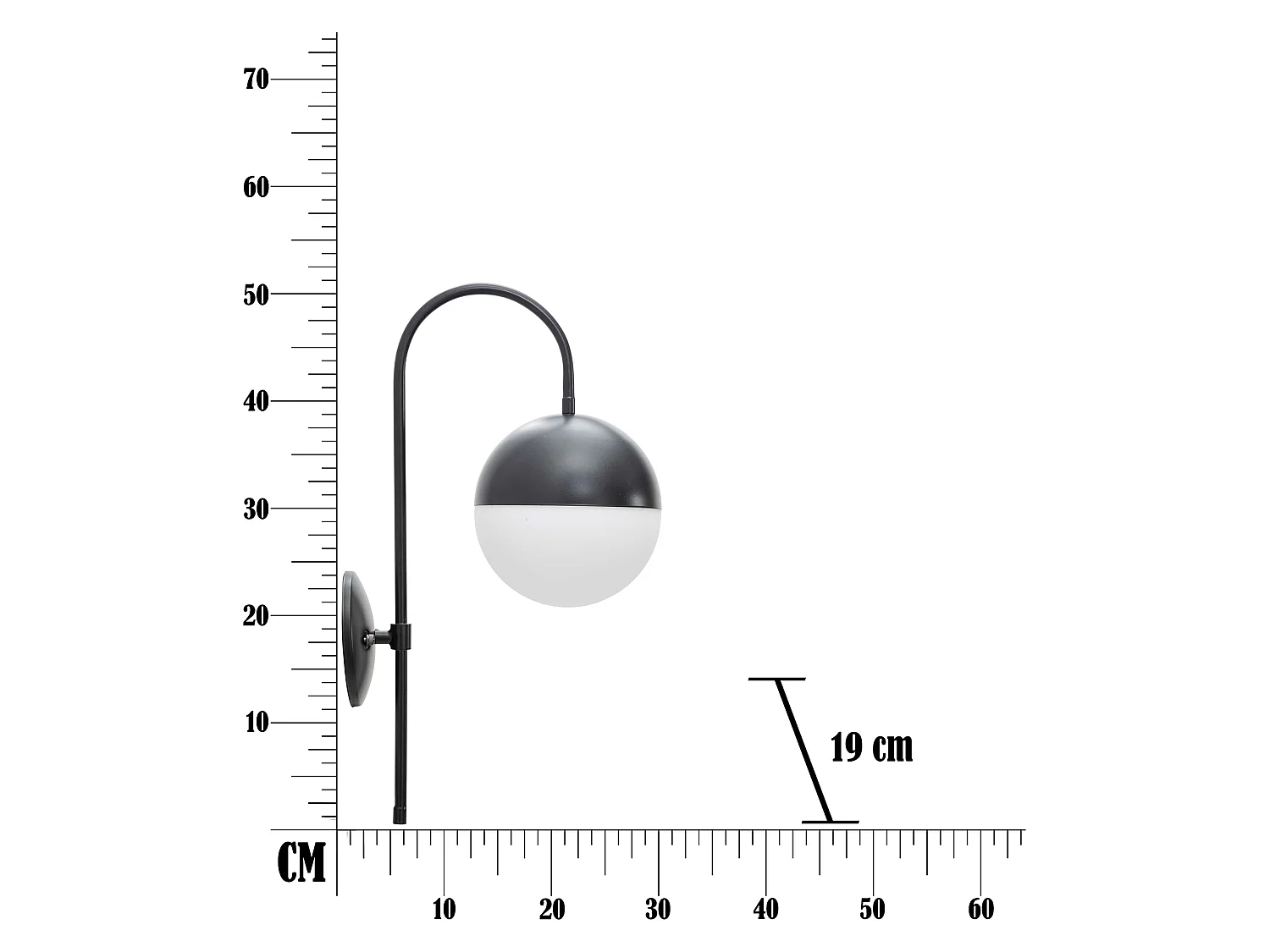 Lampada da Parete Haines, Necessaria 1 Lampadina, Nero, Attacco e14, Indoor