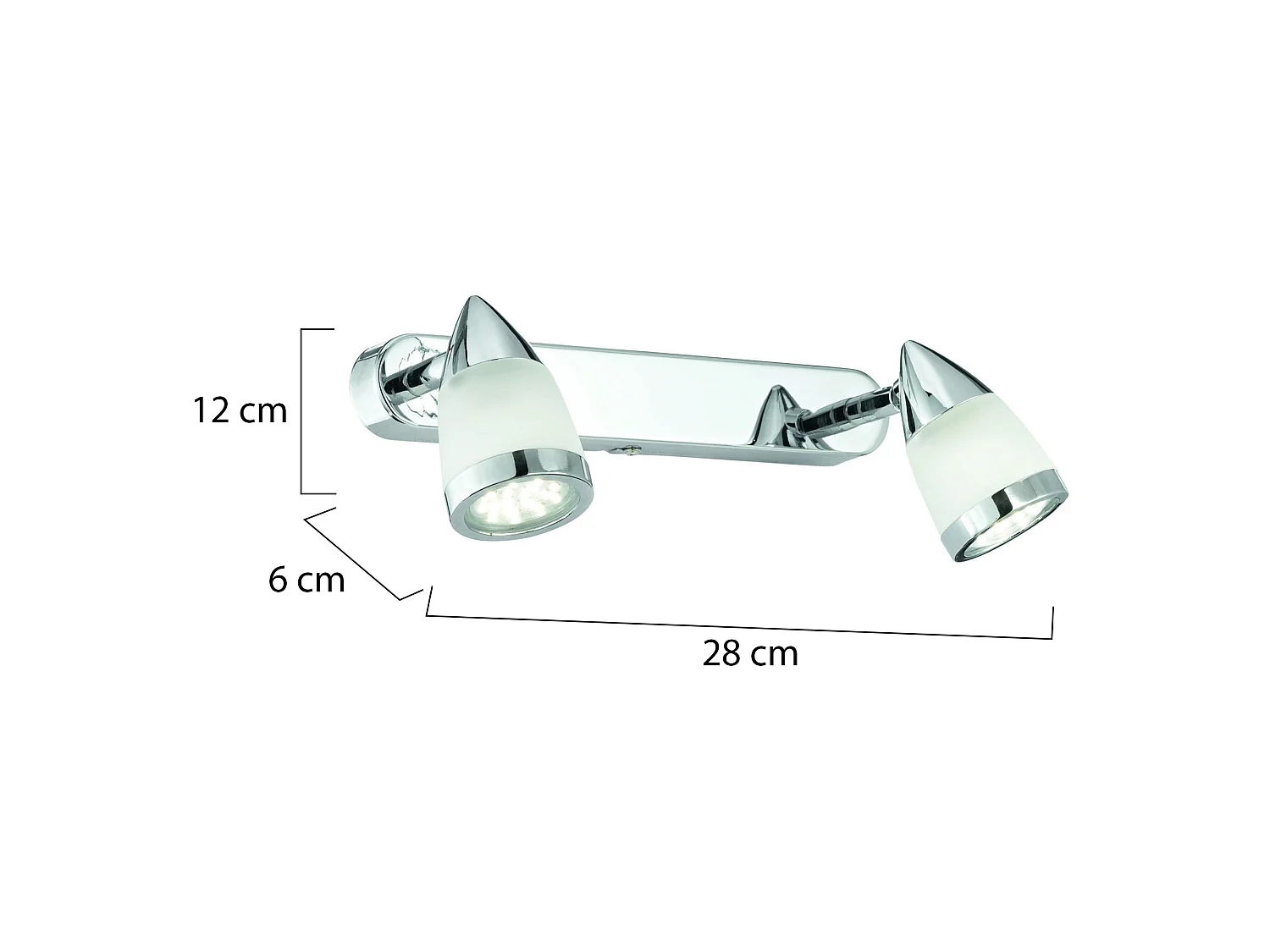 Lampada da Parete Mondovi, Materiale Struttura in Vetro, Argento,