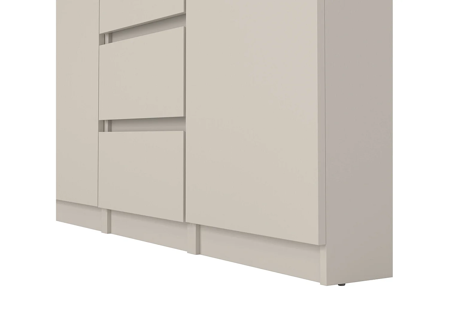 Buffet Qorina, 2 Étagères, 50x120,8x90,7h cm Beige, Enfilade