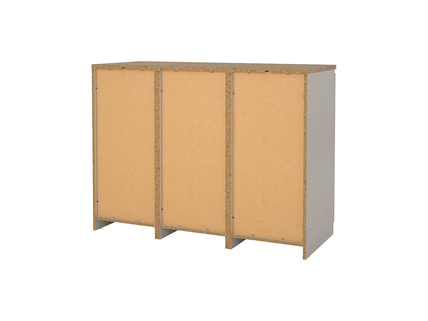 Buffet Qorina, 2 Étagères, 50x120,8x90,7h cm Beige, Enfilade