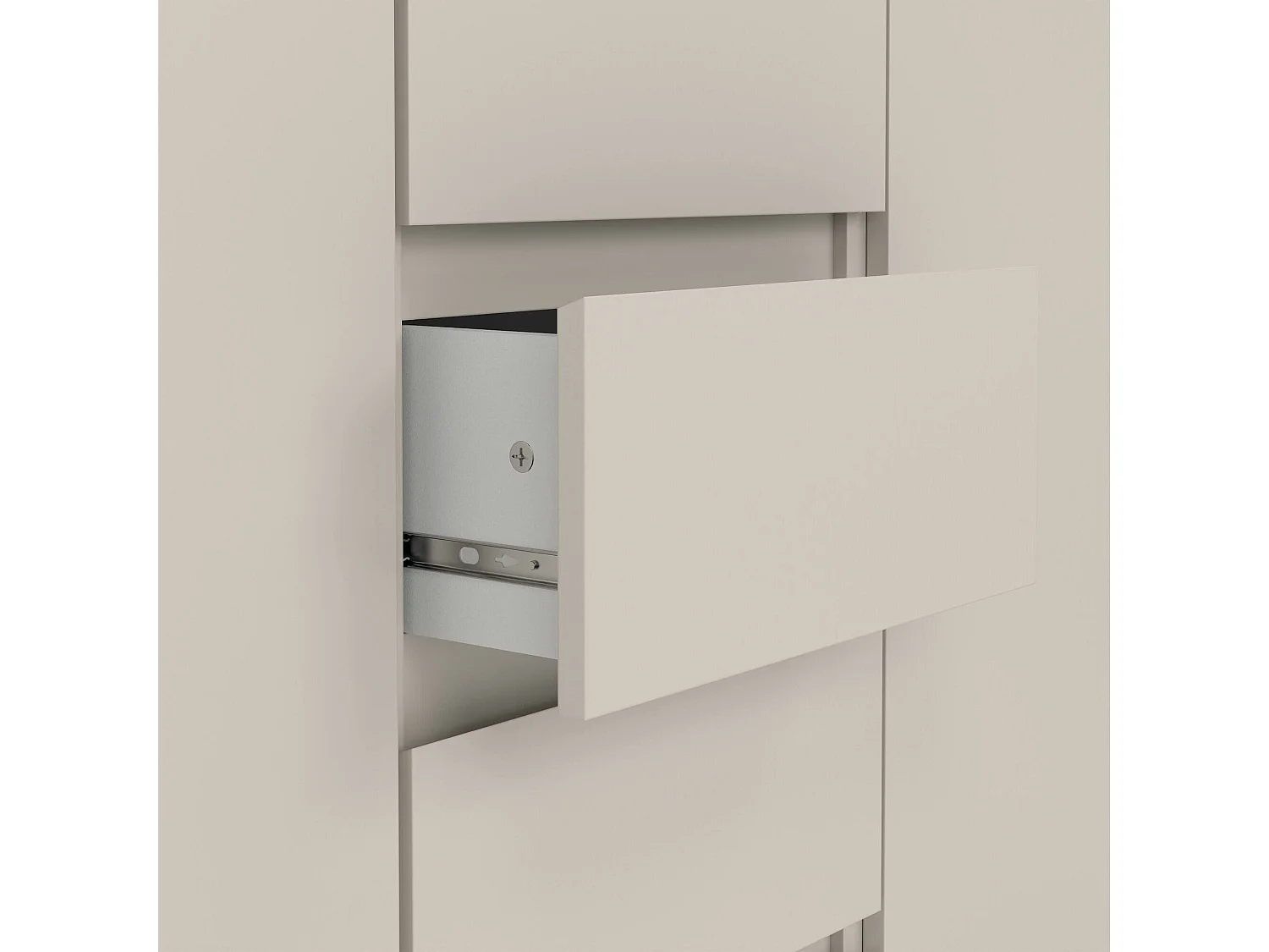 Buffet Qorina, 2 Étagères, 50x120,8x90,7h cm Beige, Enfilade