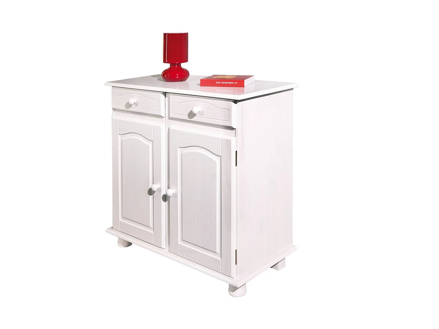 Dmoor Sideboard, ein Regal, 43x88x87h cm Weiß, Anrichte