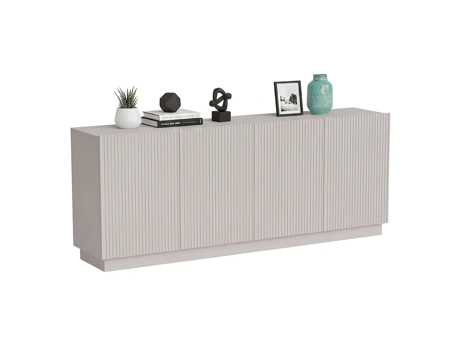 Credenza Elvas, 4 Ripiani, 40x150x48h cm Beige, Madia