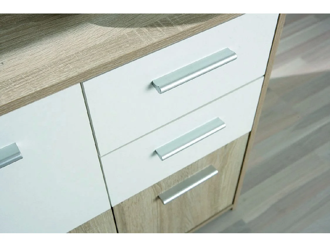 Dbhati Sideboard, 2 Schubladen, 30x77x77h cm Weiß, Anrichte