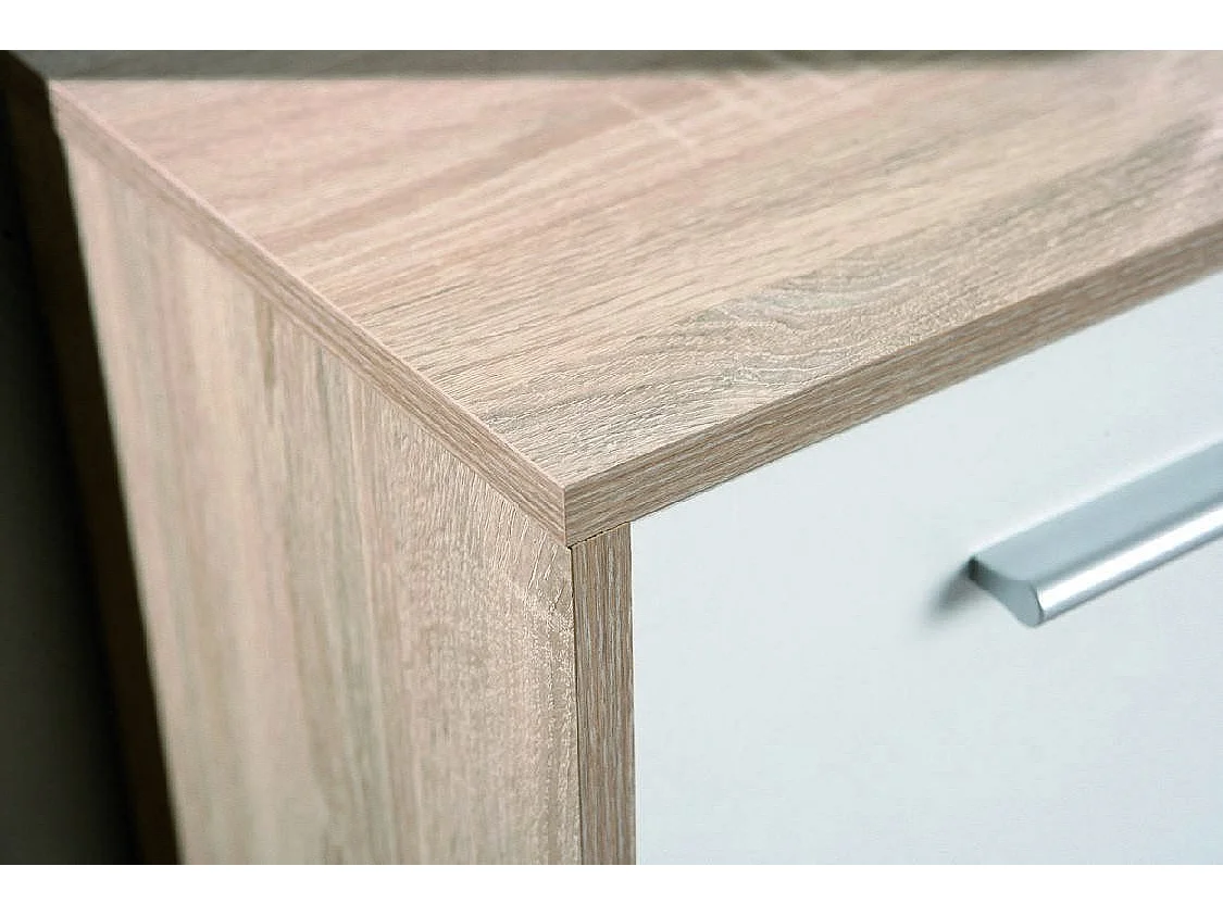 Dbhati Sideboard, 2 Schubladen, 30x77x77h cm Weiß, Anrichte