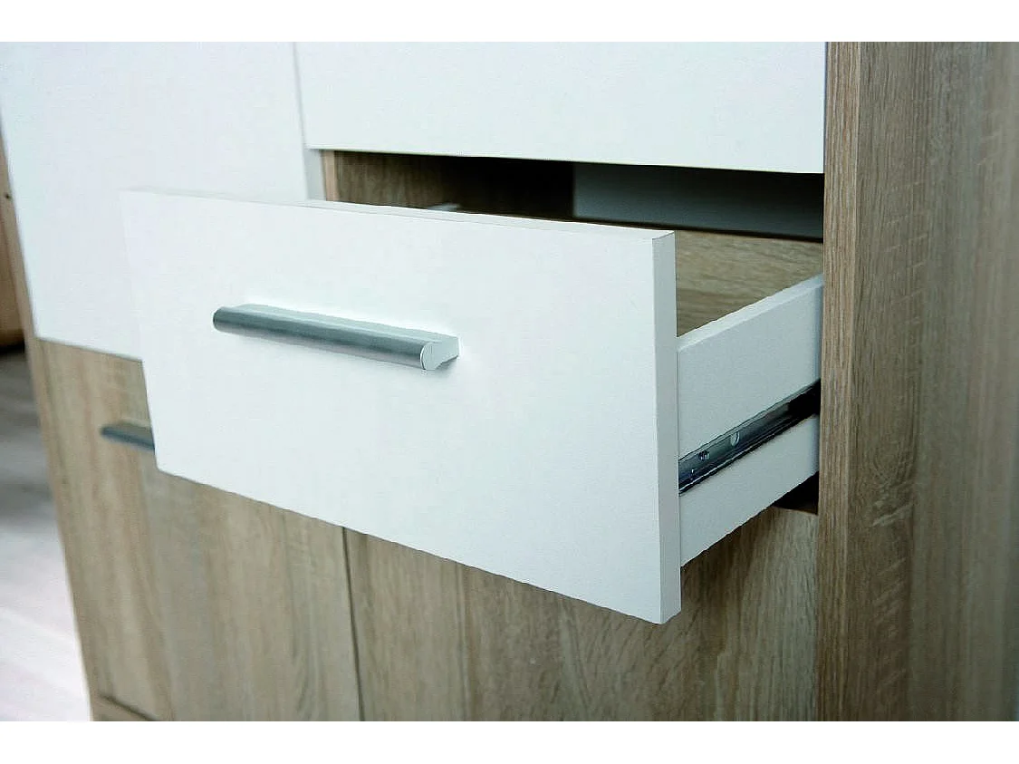 Dbhati Sideboard, 2 Schubladen, 30x77x77h cm Weiß, Anrichte