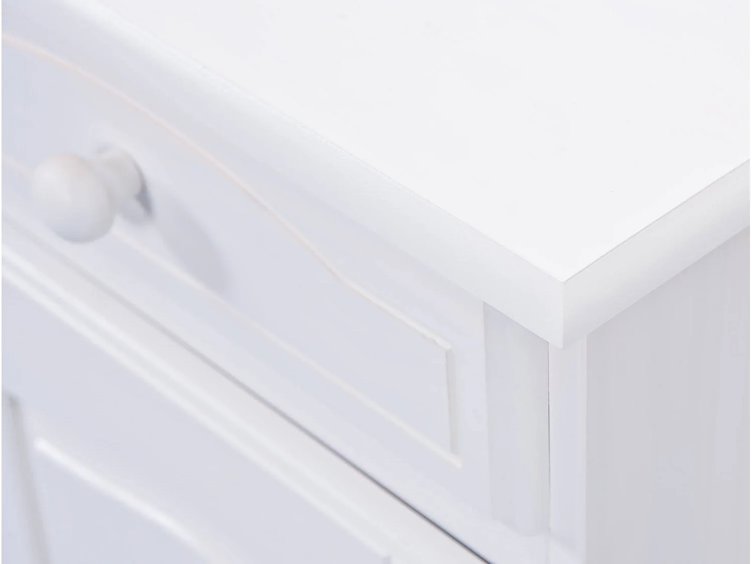 Dressoir Vierkanten, 2 lades, 88x43x198h cm wit, buffetkast, 2 legplanken, draaideuren, schuivend
