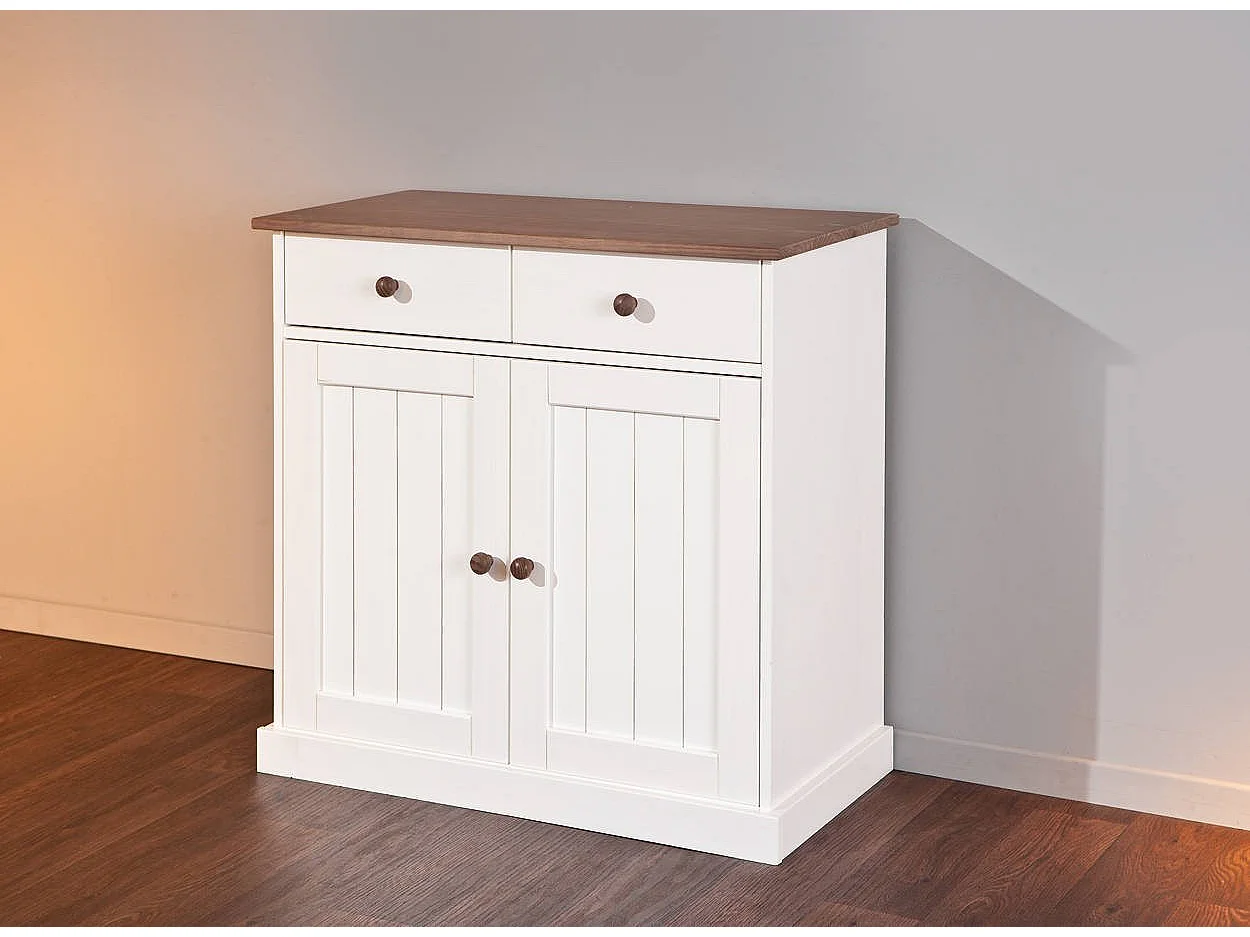 Sideboard Dknap, ein Fach, 45x90x86h cm Weiß, Anrichte