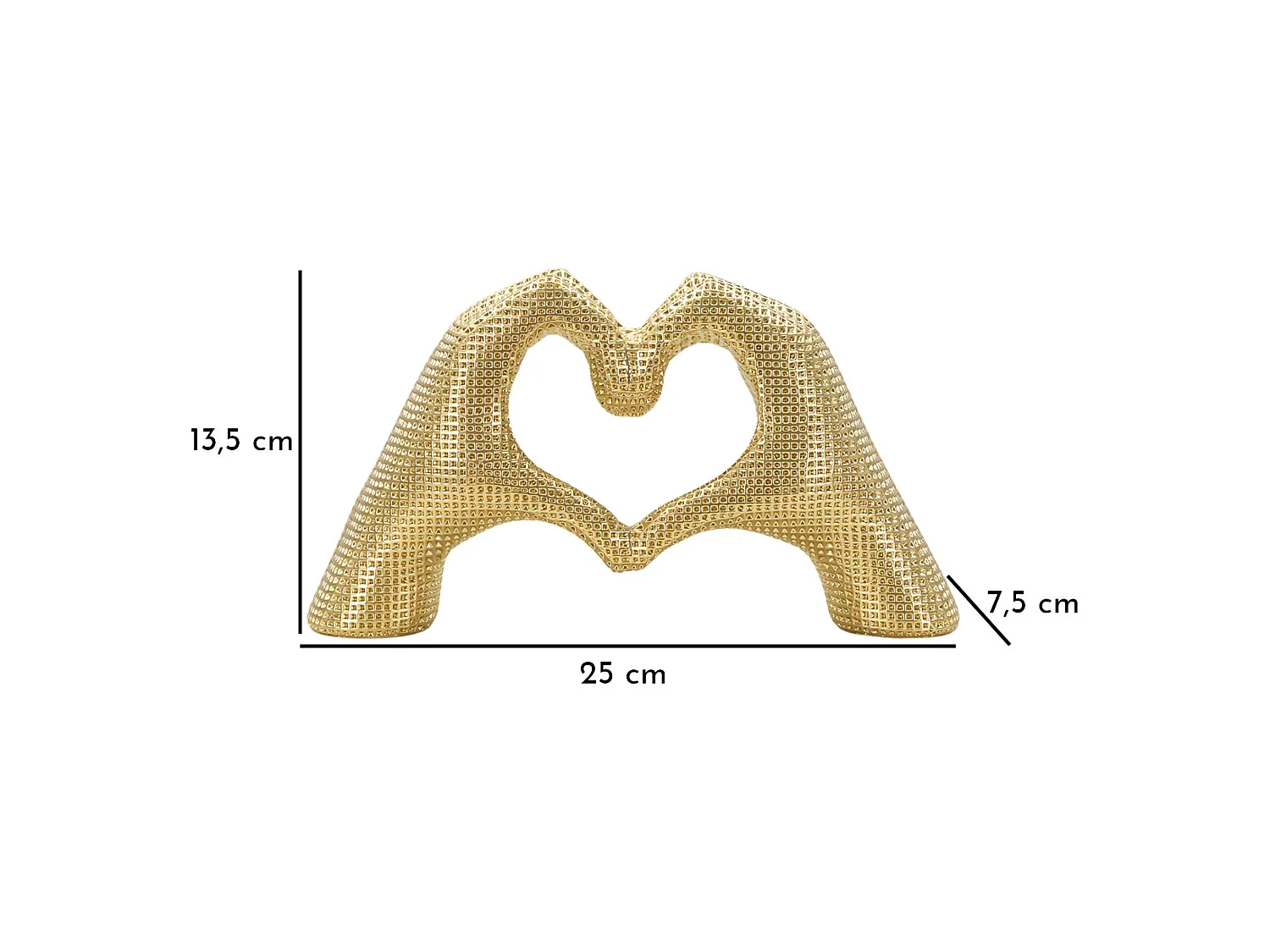 Statua Bama, Statua Mani Intrecciate, oro,