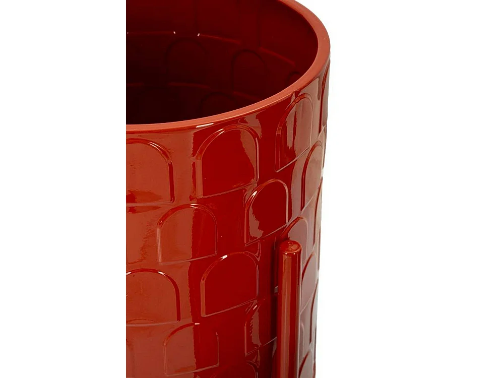 Vaas Cisterna, set van 3 vazen, rood,