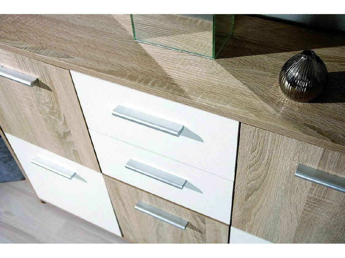 Sideboard Dvega, 2 Schubladen, 30x115x77h cm Eichenbraun, Kommode