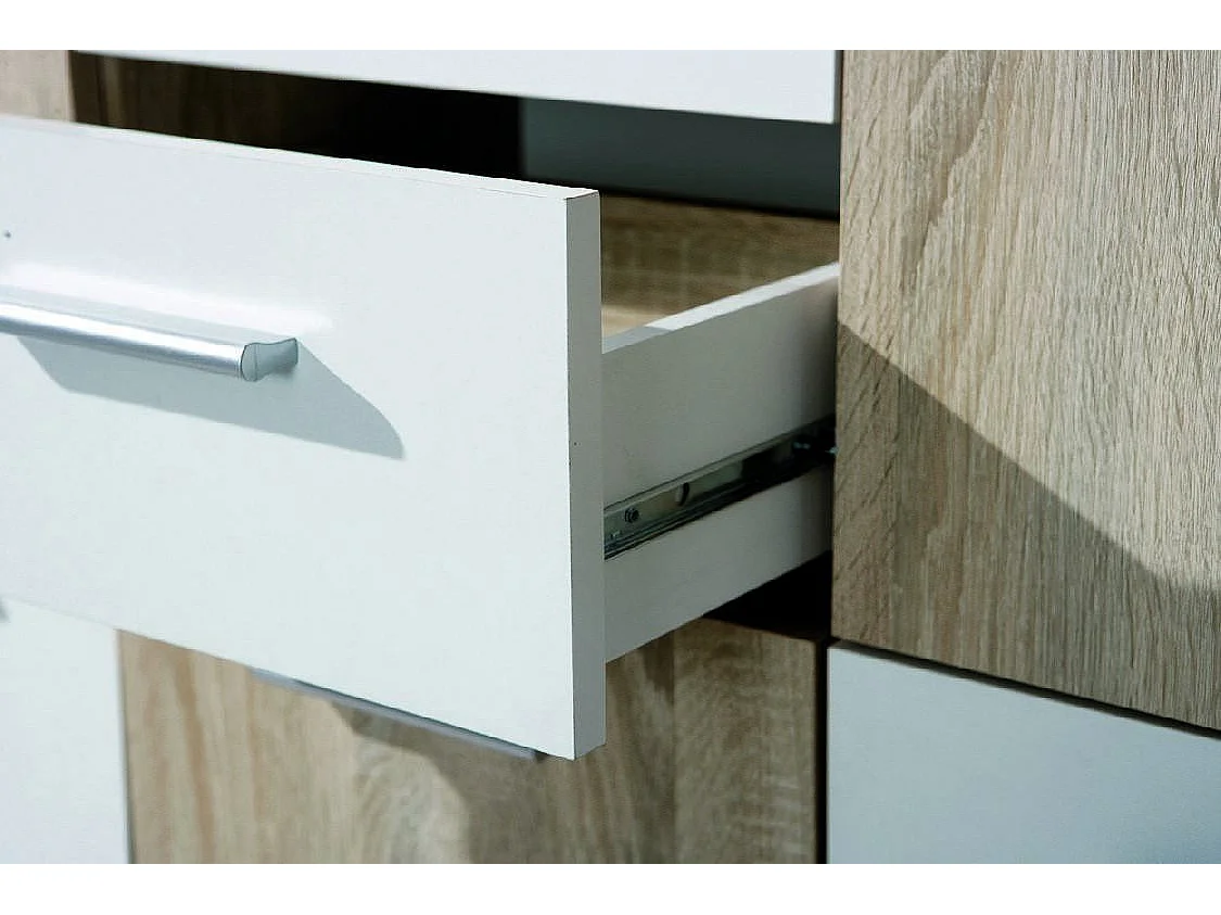Sideboard Dvega, 2 Schubladen, 30x115x77h cm Eichenbraun, Kommode