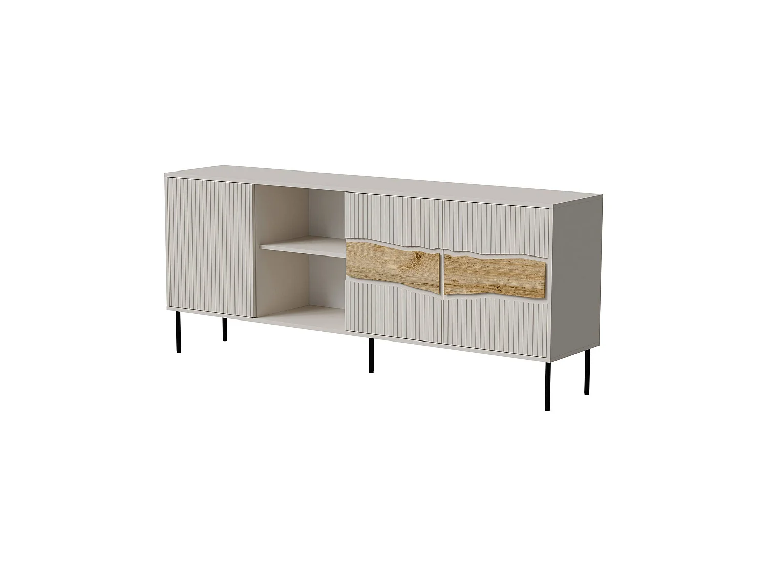 Buffet Viseu, Tiroirs, 40x190x80h cm Beige, Vaisselier