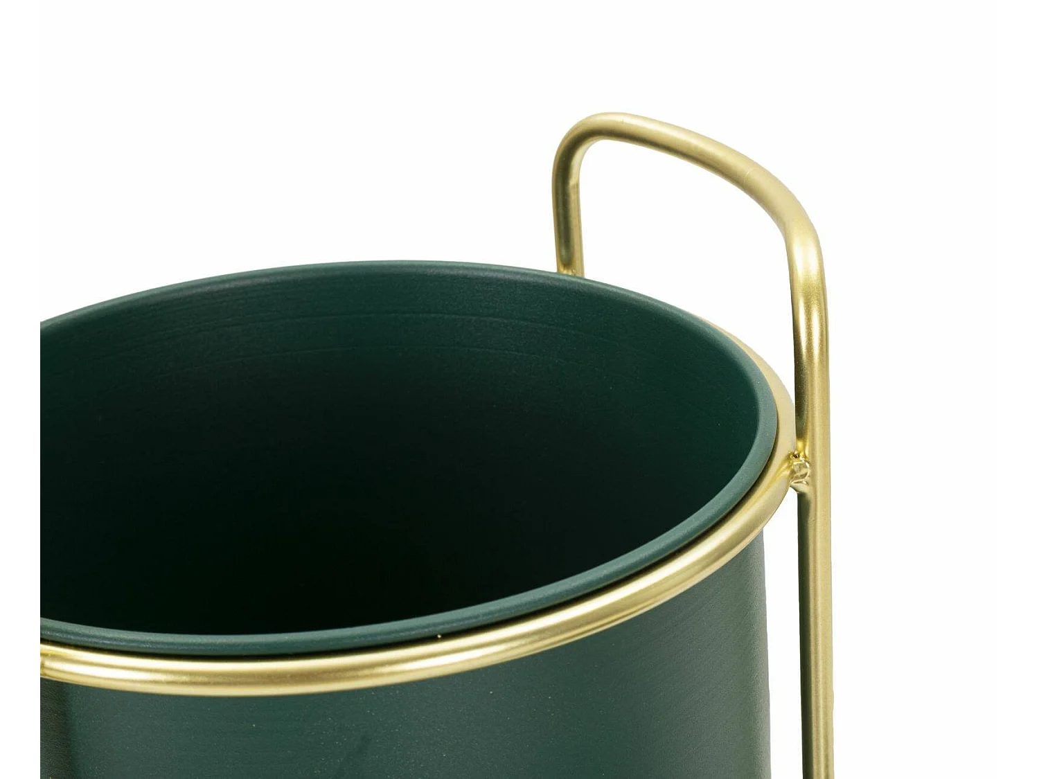 Dmora - Juego de 2 porta-jarrones Rangone, Complemento de decoración, Artículo decorativo, Accesorio de decoración, 24x24 h70 cm, Verde y Oro