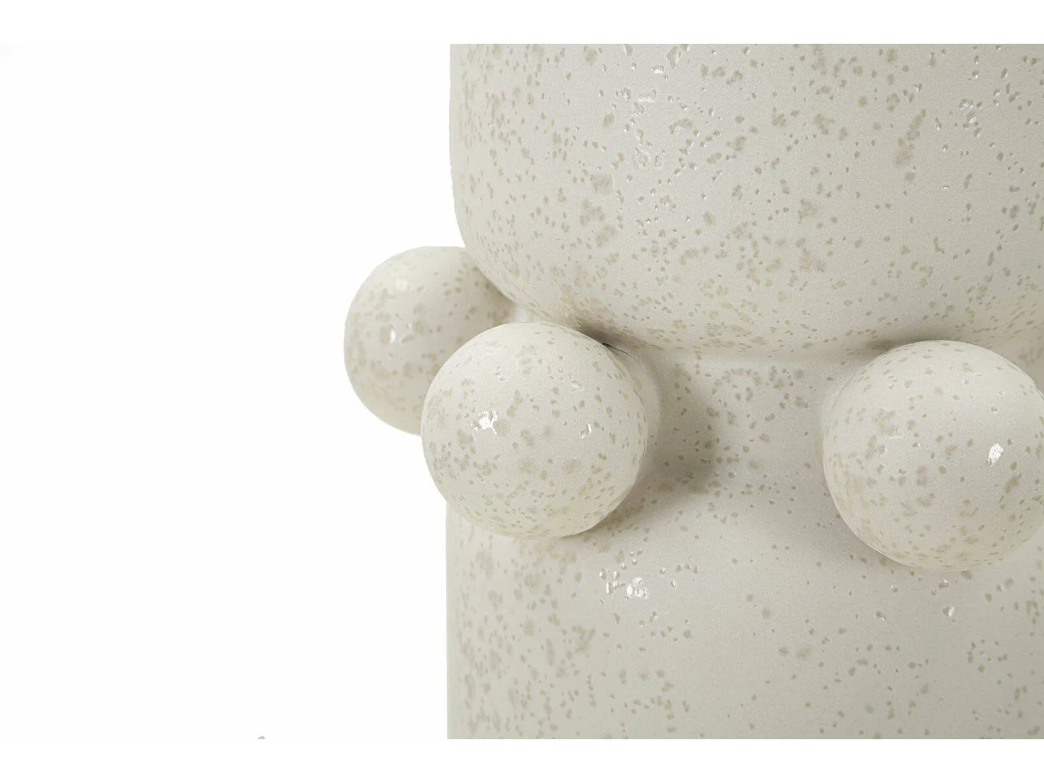 Vaas Tom, Kleurverloop Crèmekleurige structuur, Crèmewit,