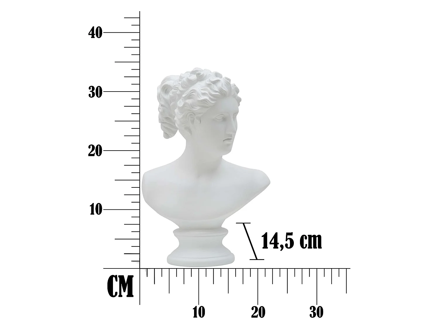 Statua ElChal, Scultura Classica, Bianco,