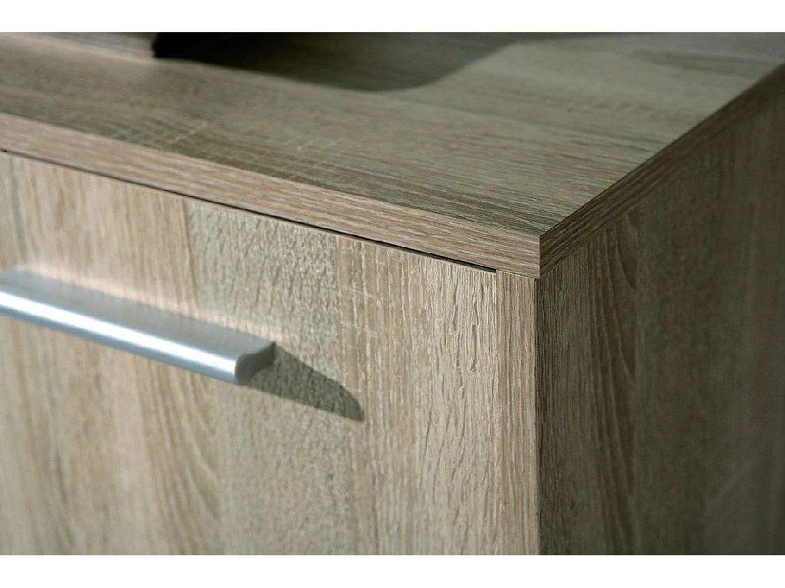 Schrank Dda, 6 Fächer, 30x77x115h cm Weiß, Anrichte
