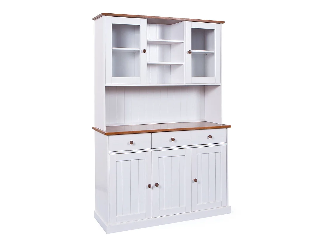 Dhodge Anrichte, 4 Regale, 45x131x181h cm Weiß, Sideboard