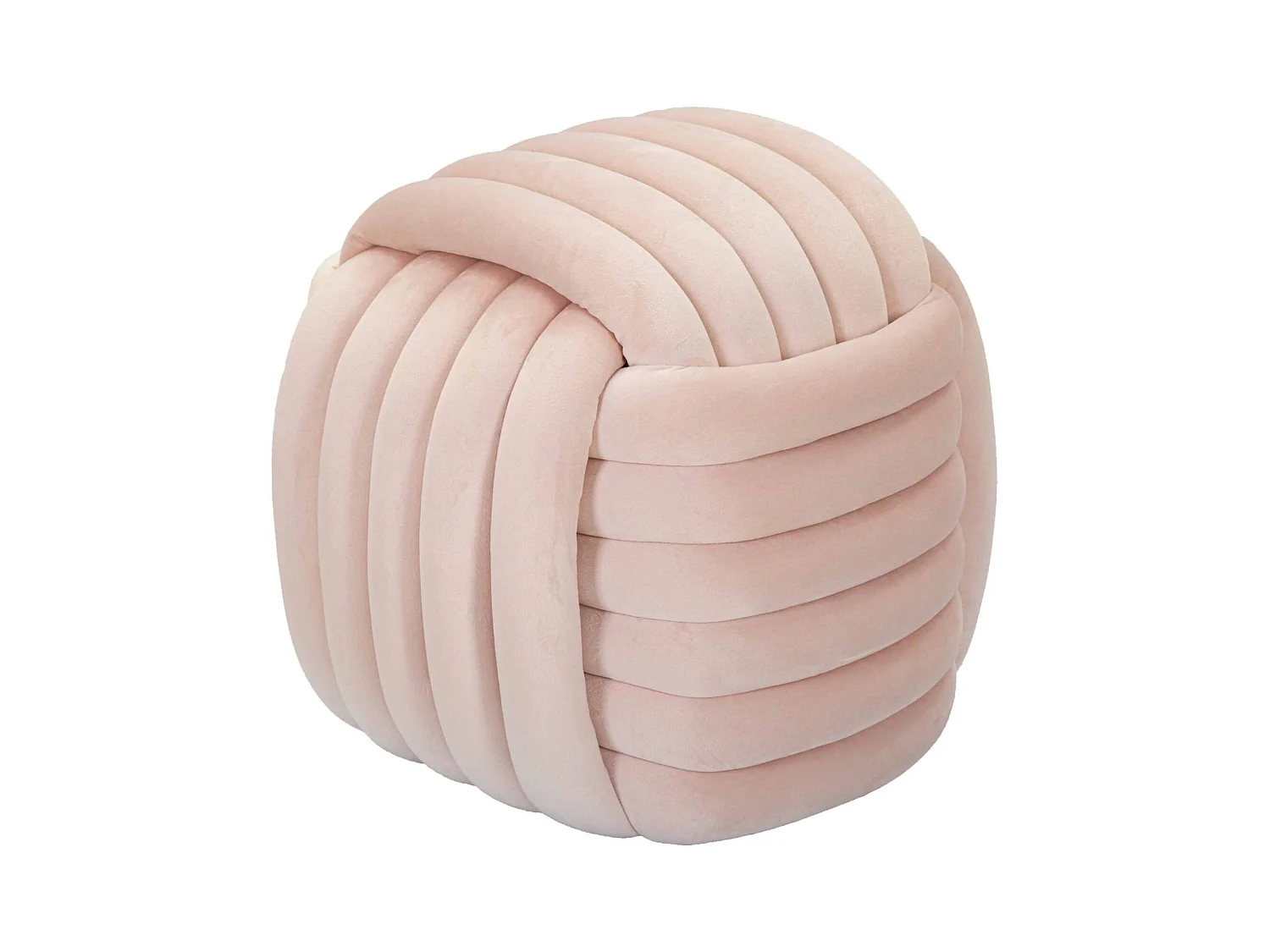 Pouf Bozzente, Forme Ronde, 45x45x45h cm Rose