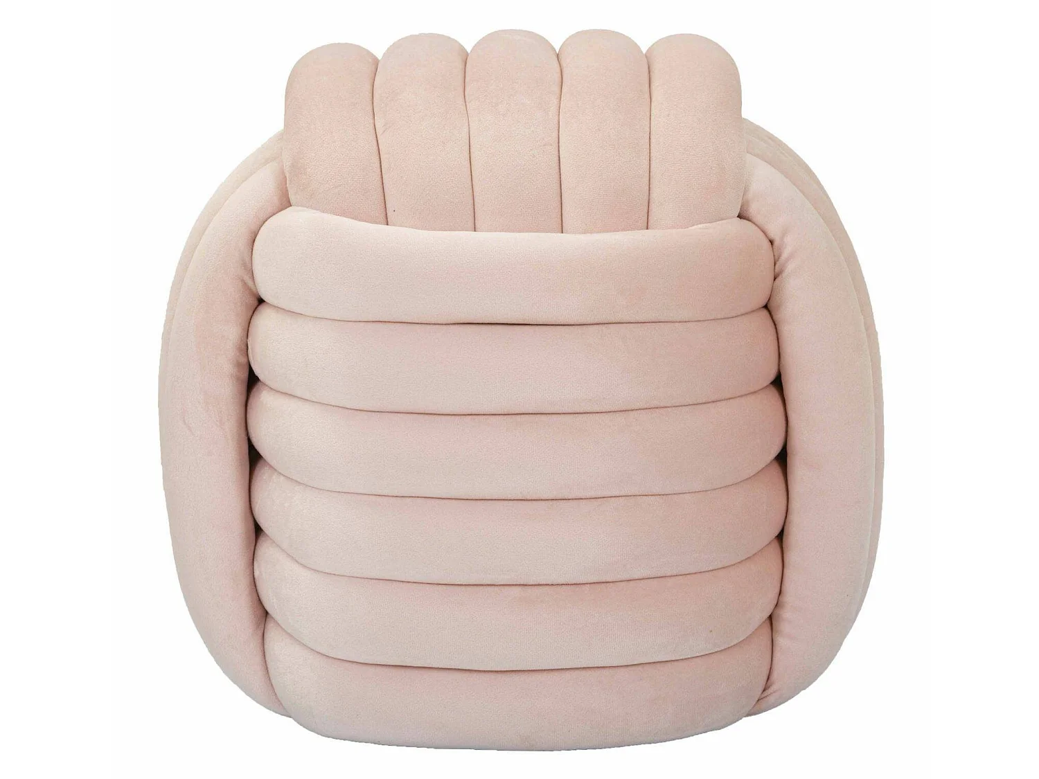 Pouf Bozzente, Forme Ronde, 45x45x45h cm Rose