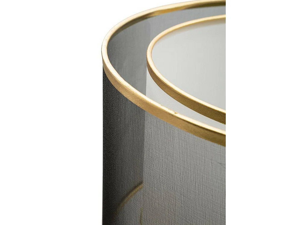 Vloerlamp Marouflage, lampenkap, zwart, E27-fitting, trekschakelaar