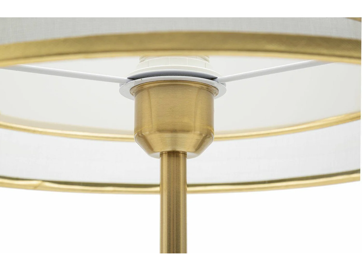 Vloerlamp Marouflage, lampenkap, zwart, E27-fitting, trekschakelaar