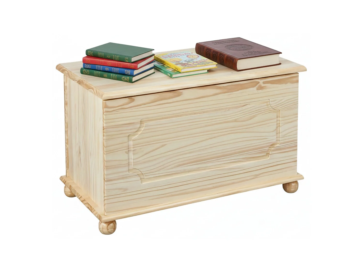 Coffre Dtheegal, Structure en Bois Massif, 53x89x47h cm Brun