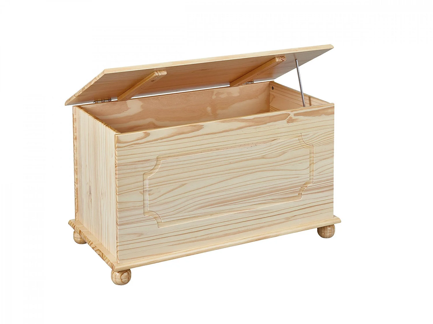 Coffre Dtheegal, Structure en Bois Massif, 53x89x47h cm Brun