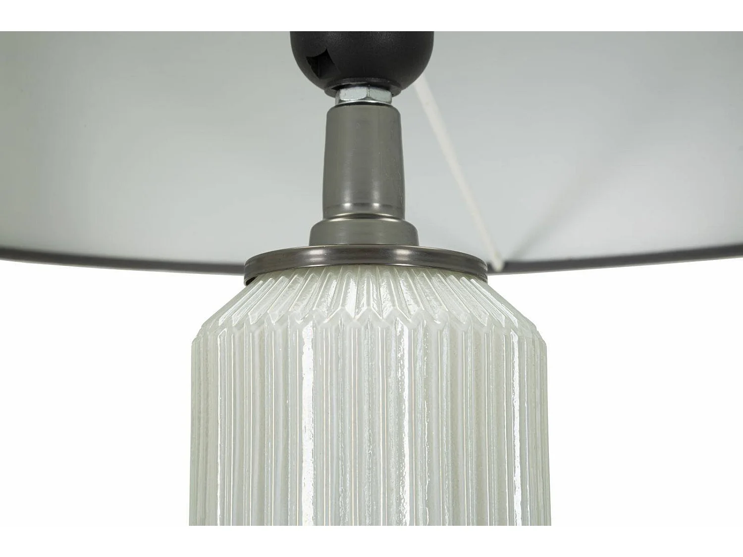 Vloerlamp Andevenno, lampenkap, grijs, E27-fitting, trekschakelaar