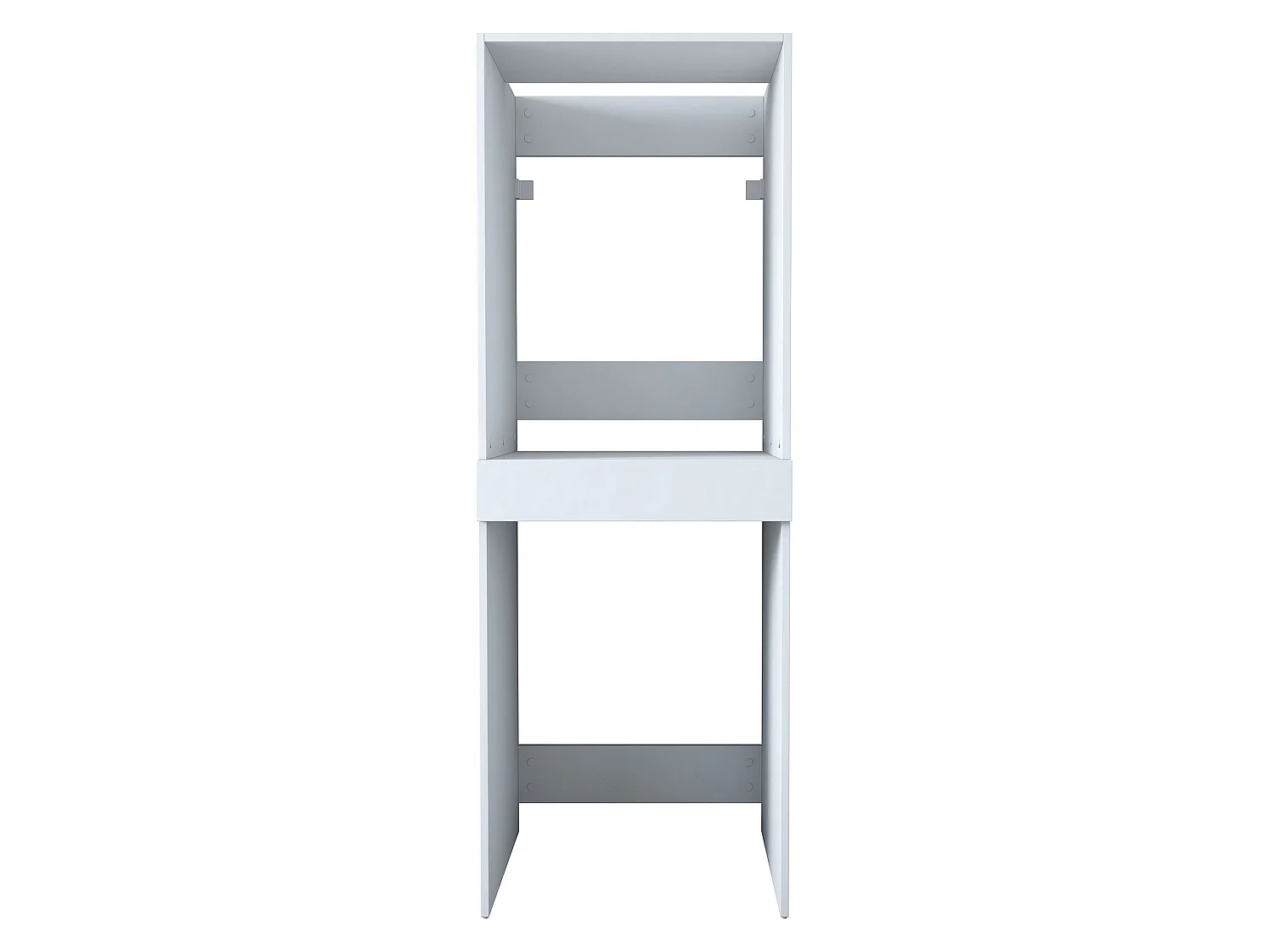 Wäschemöbel-Set Pertusio, ein Regal, Weiß, Abstellraum-Set, eine Schublade, 2 Fächer