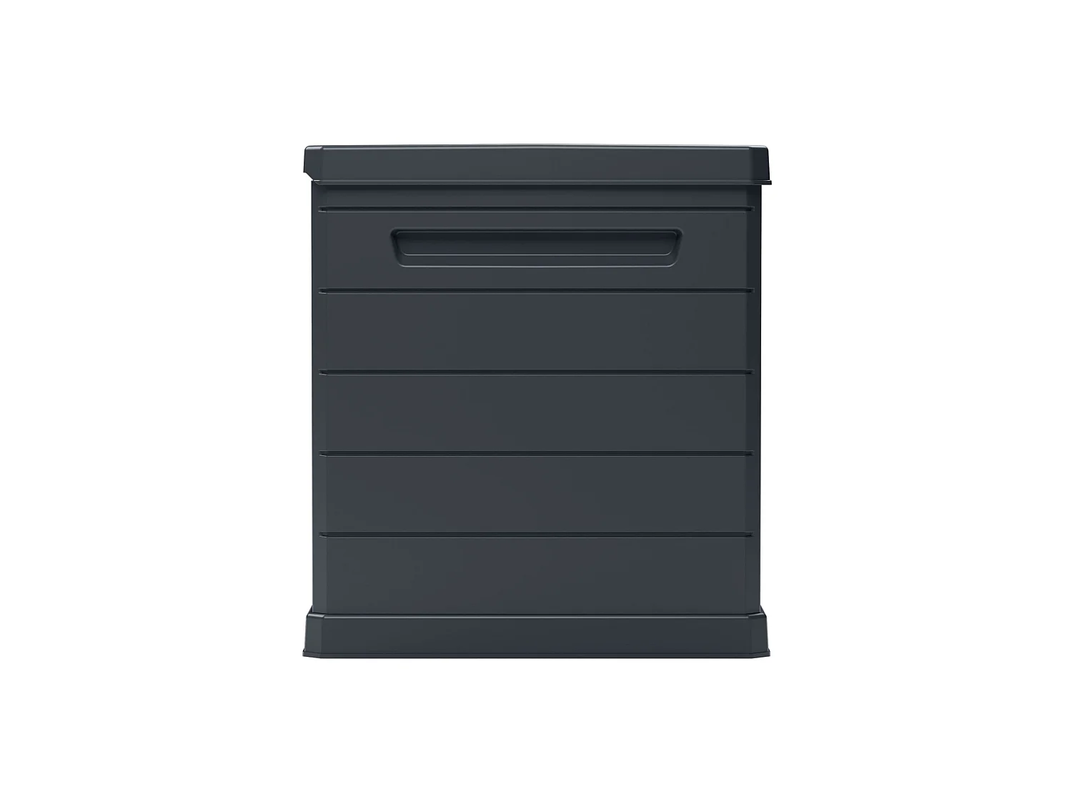 Coffre Hamme, Résistant UV, Étanche, 350 l, Made in Italy, 52x118,5x56,8h cm, Gris Anthracite