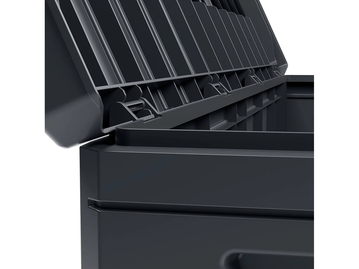 Coffre Hamme, Résistant UV, Étanche, 350 l, Made in Italy, 52x118,5x56,8h cm, Gris Anthracite