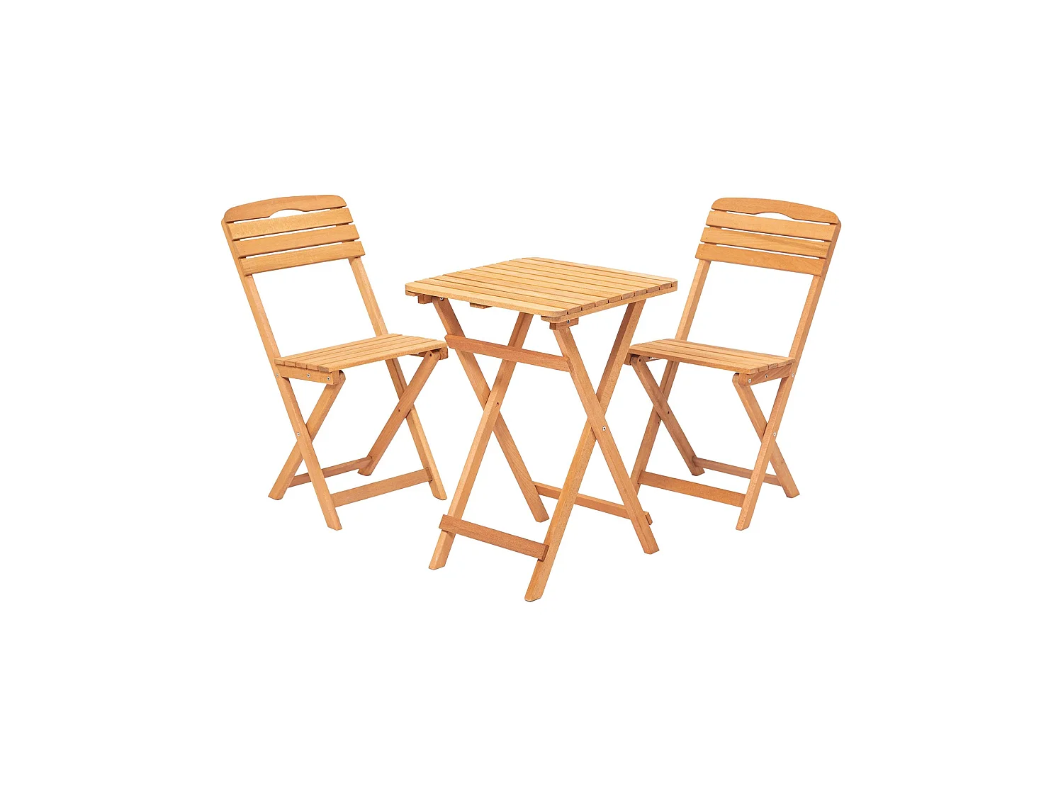 Ensemble Table et Chaises Isso, 2 Places, Marron