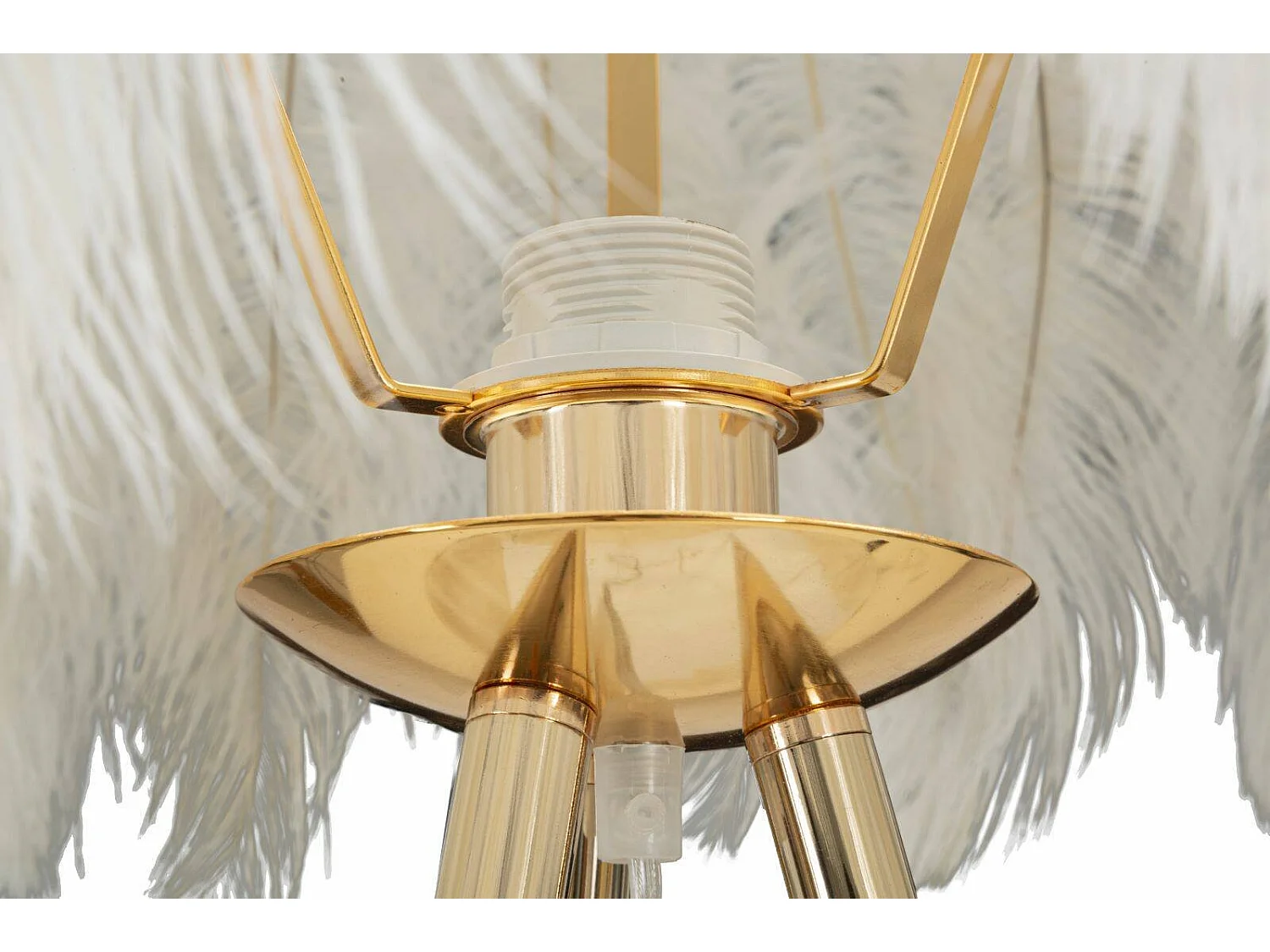 Vloerlamp Millefleur, lampenkap, wit, E27-fitting, snoerschakelaar