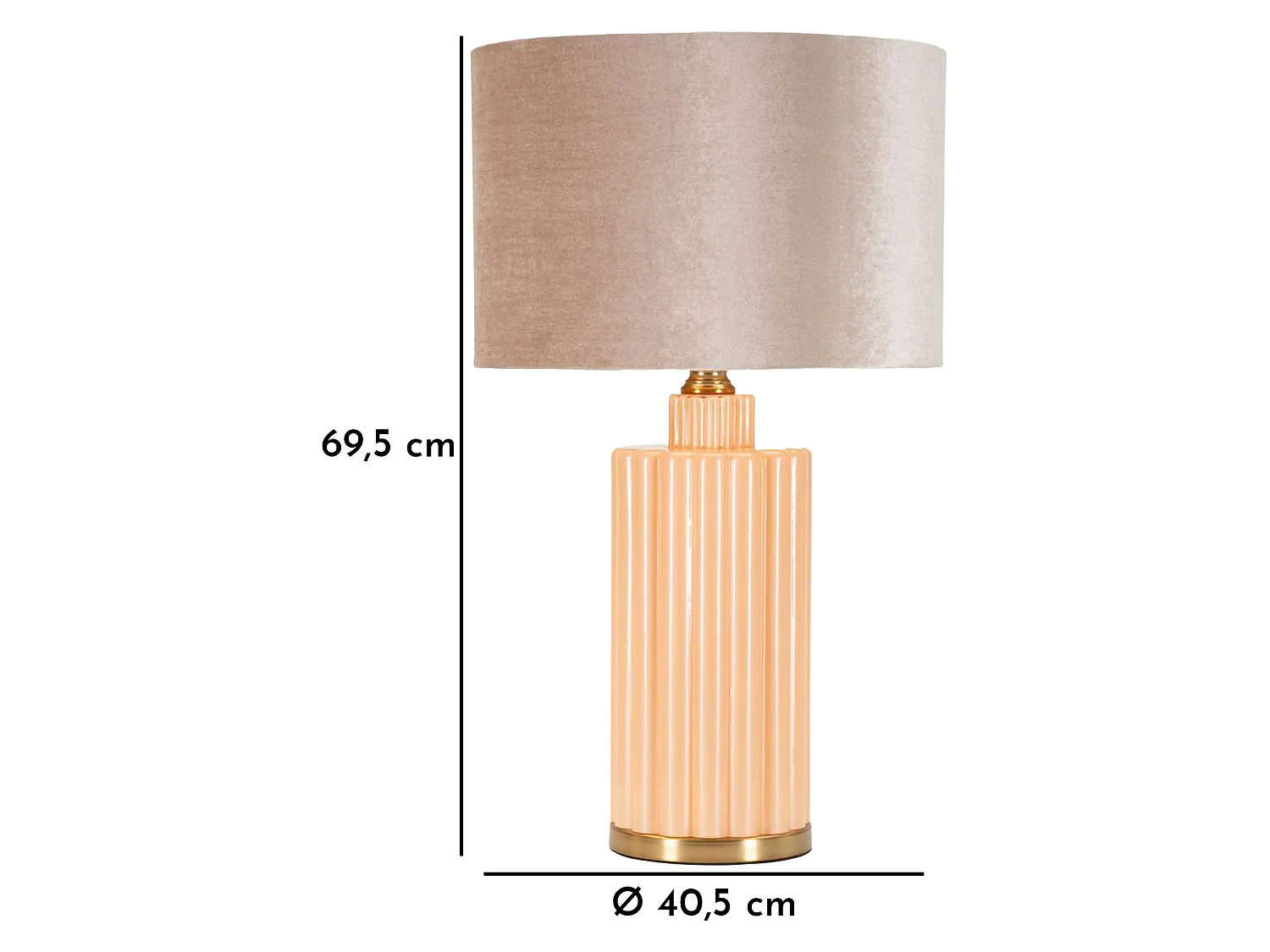 Lampadaire de Table Dabaparo, Nécessite 1 Ampoule, Rose Perlé, Abat-jour, Douille e27