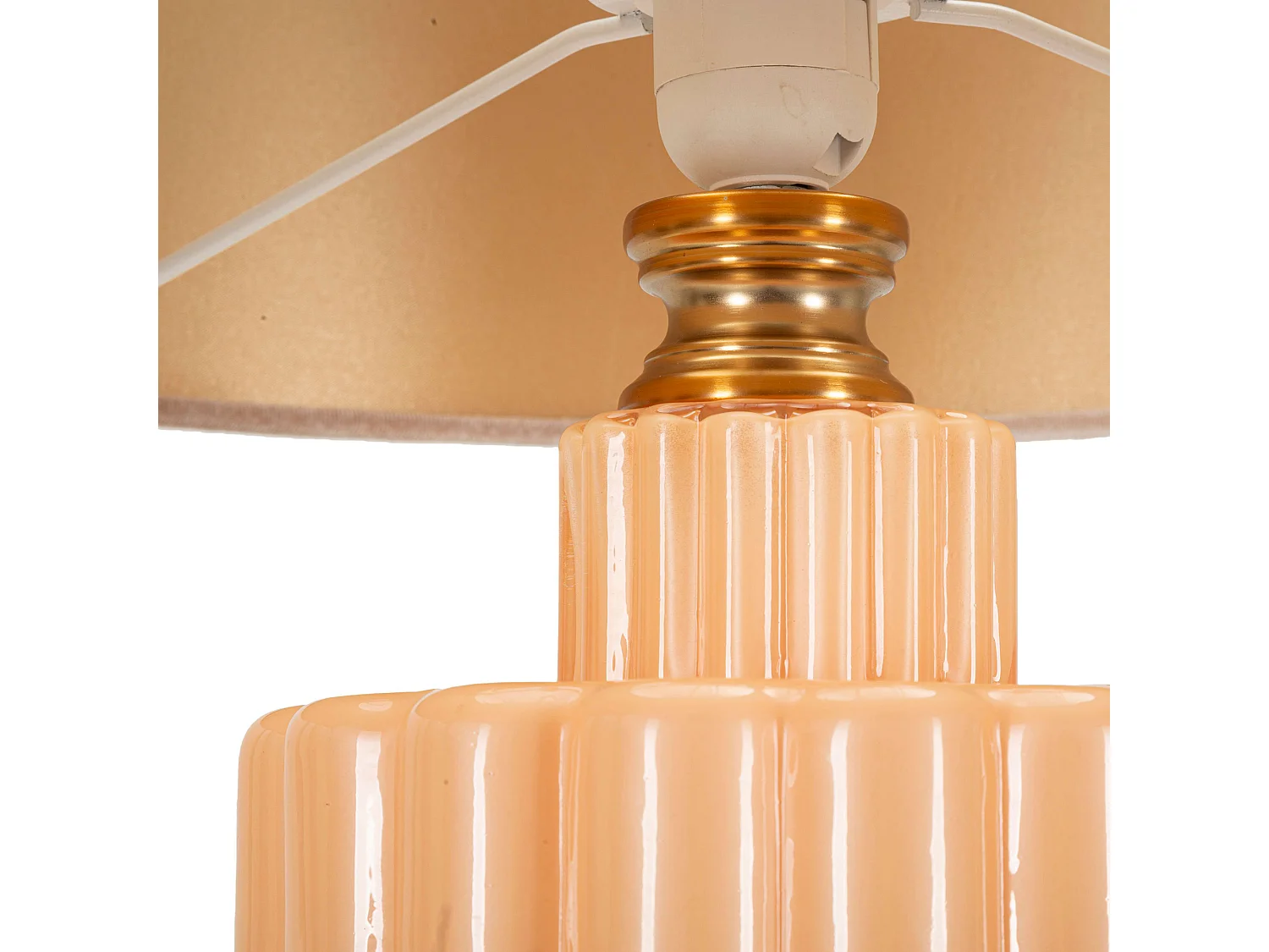 Lampadaire de Table Dabaparo, Nécessite 1 Ampoule, Rose Perlé, Abat-jour, Douille e27