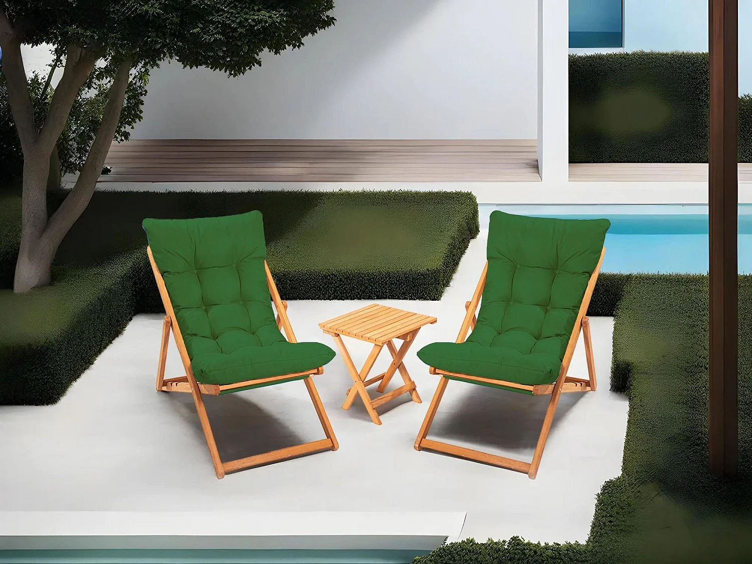 Ensemble Table et Chaises Leni, 2 Places, Marron