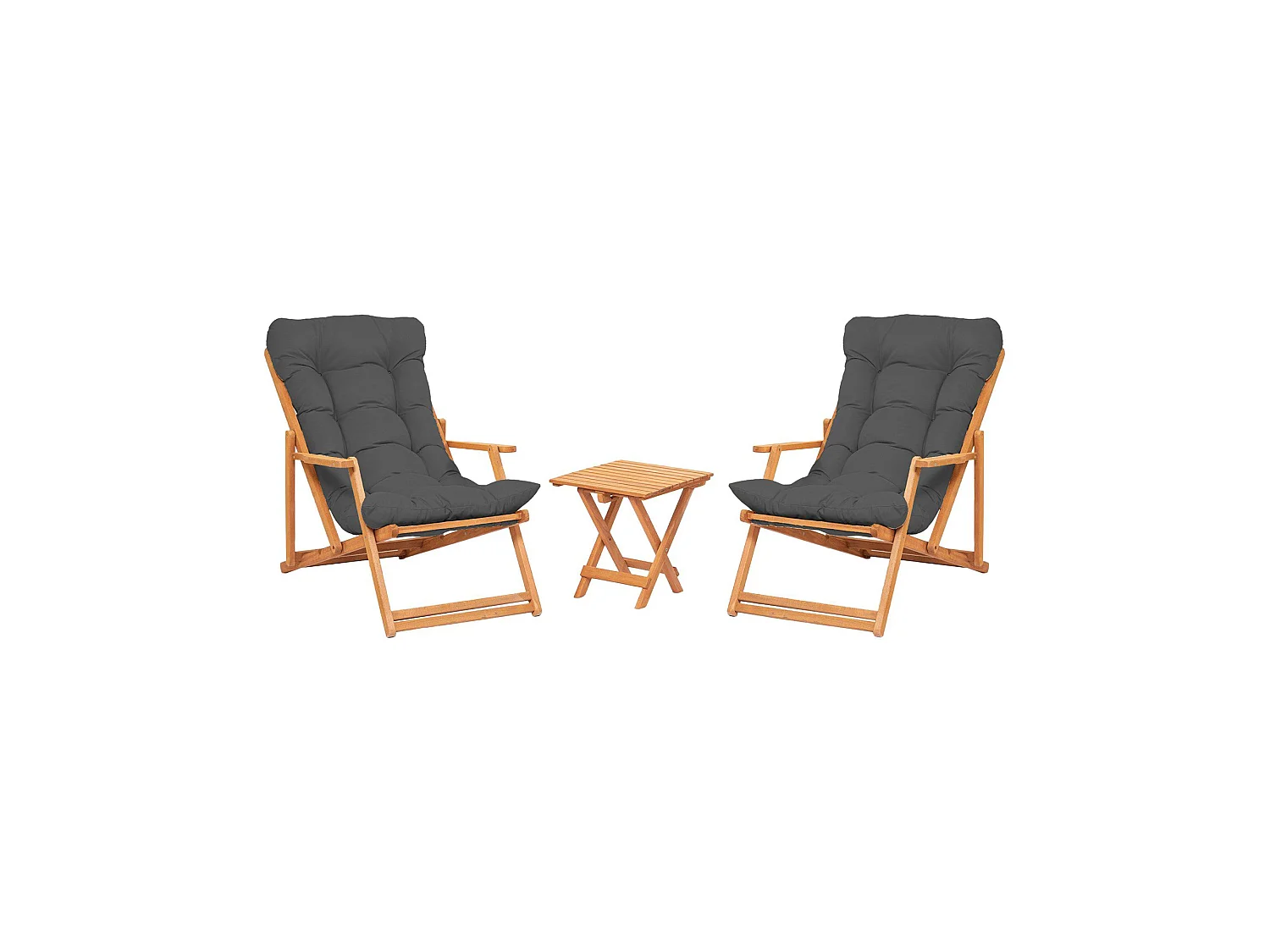 Biagio tafel- en stoelenset, 2 zitplaatsen, geel, tafel 40x40h40 cm, stoel 66x48h113 cm