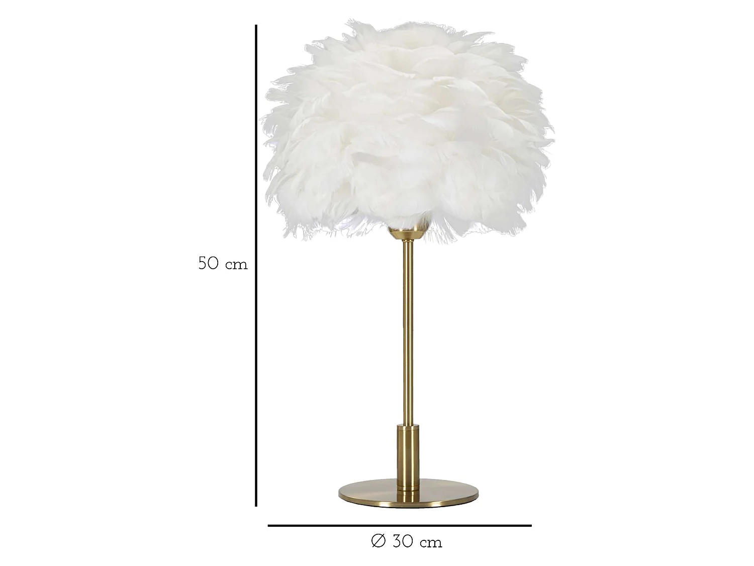 Lampe de Table Bala, Nécessite 1 Ampoule, or, Douille e27, Abat-jour