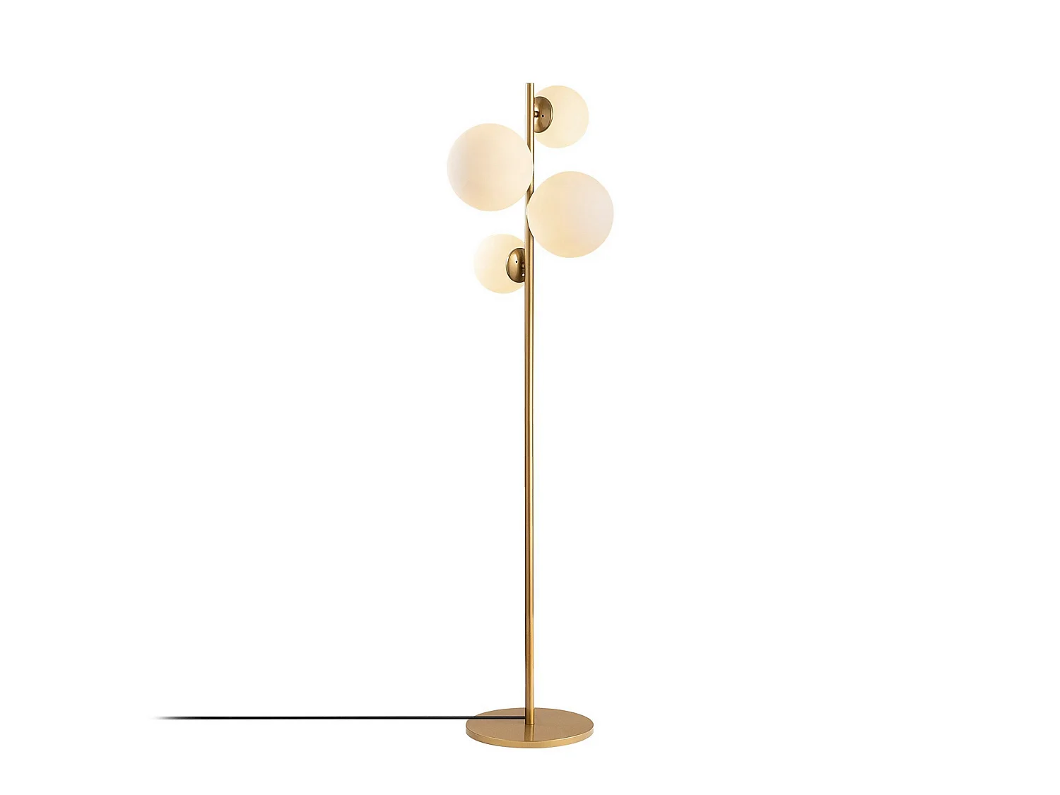 Lampe de Sol Mannelli, Abat-jour, or, Douille e 14 max 40 w, Interrupteur Connexion Directe