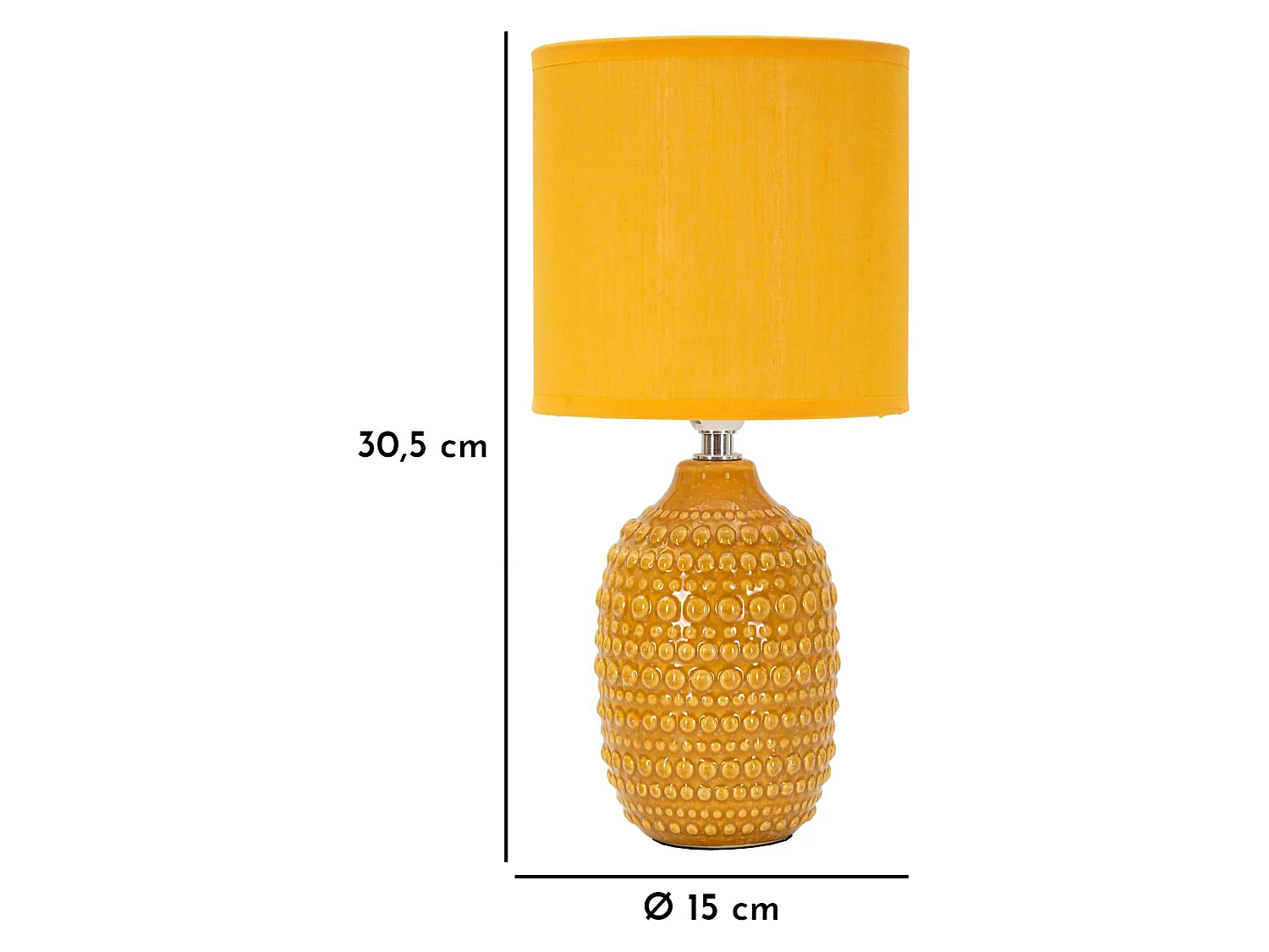 Lampadaire de Table Bethel, Nécessite 1 Ampoule, Orange, Douille e14, Abat-jour