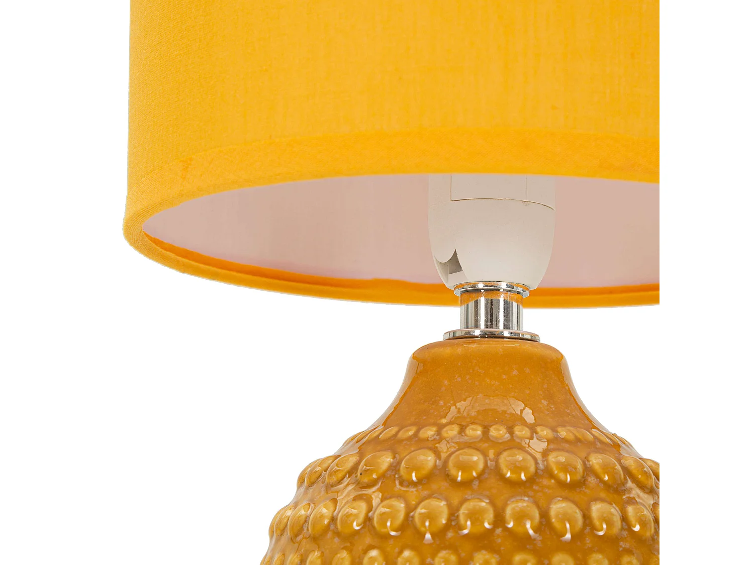 Lampadaire de Table Bethel, Nécessite 1 Ampoule, Orange, Douille e14, Abat-jour