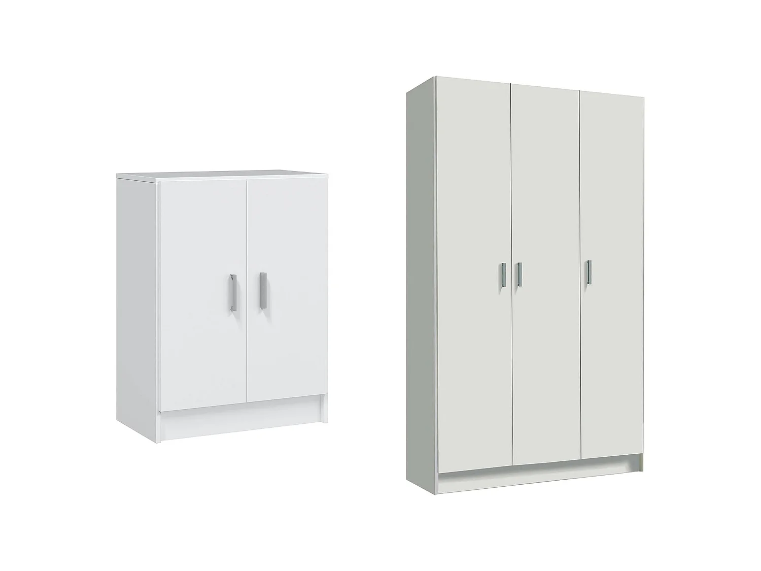 Ensemble Mobilier Buanderie Fenis, 6 Étagères, Blanc, Ensemble Rangement, 8 Compartiments, Ouverture Battante