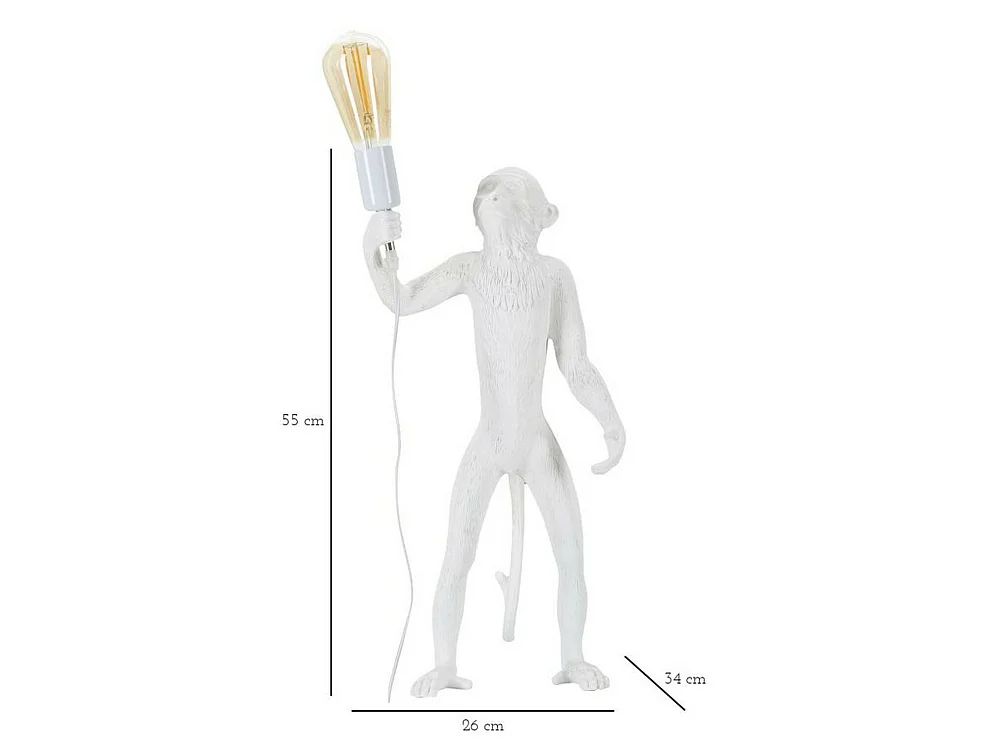 Lampe de Table Piet, Douille e36, Blanc