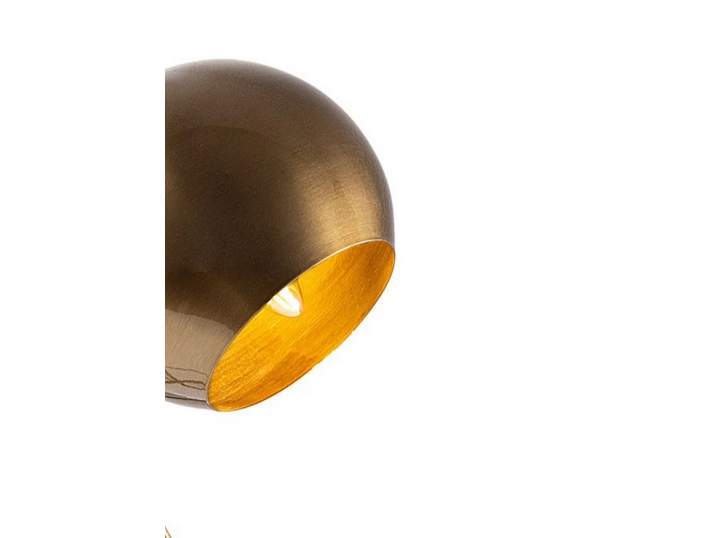 Lampe de Table Polia, Abat-jour, or, Douille E14 max 40 W, Interrupteur Connexion Directe