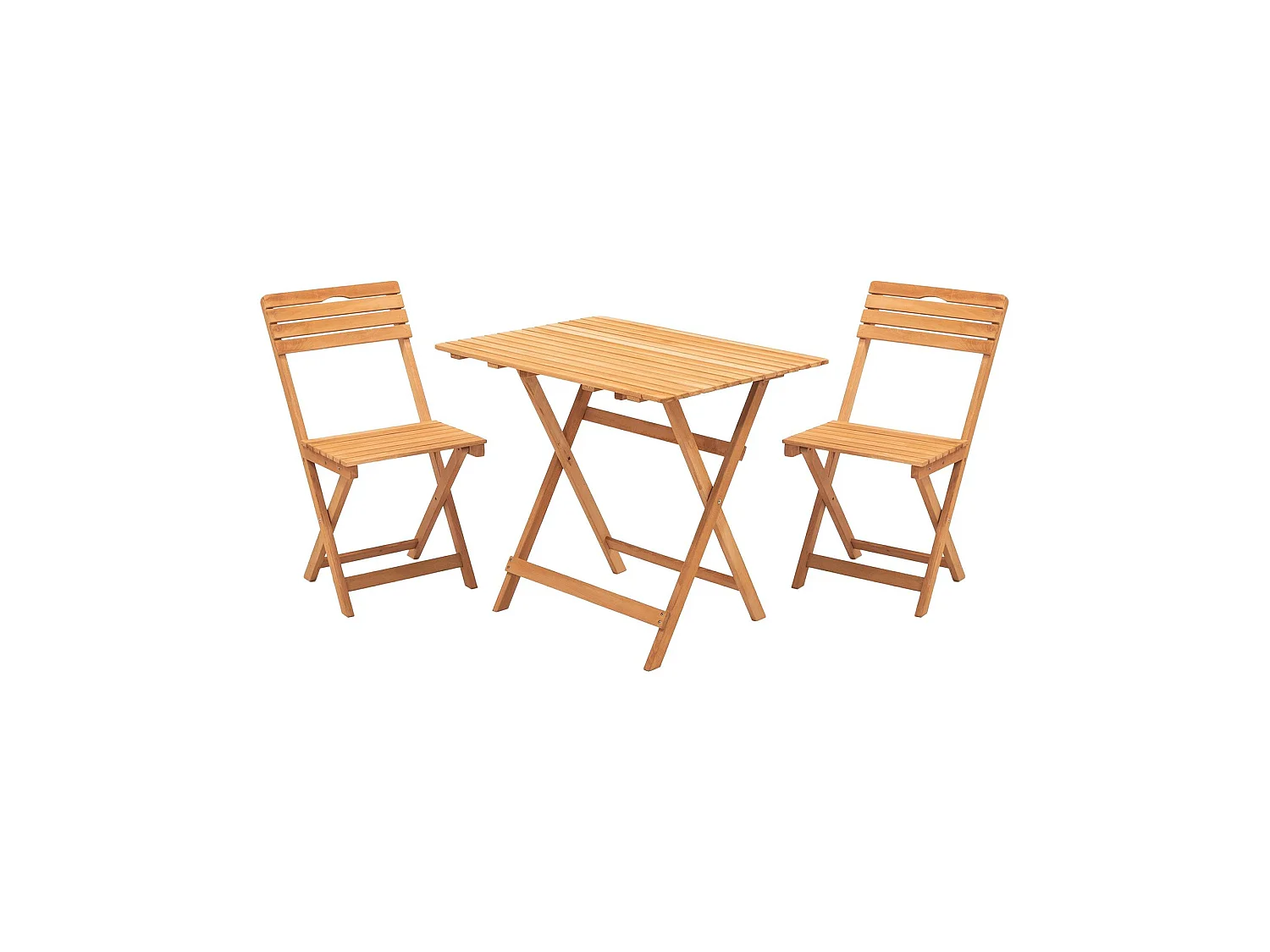 Ensemble Table et Chaises Nazzano, 2 Places, Marron