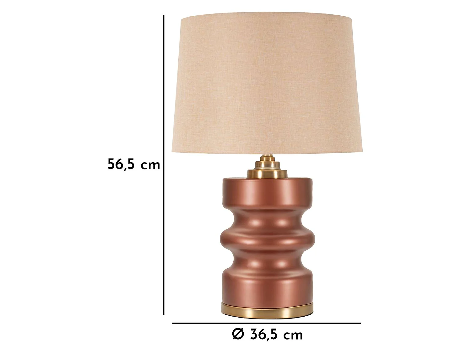 Lampe de Table Toberm, 1 Ampoule Nécessaire, Rose, Douille e27, Abat-jour