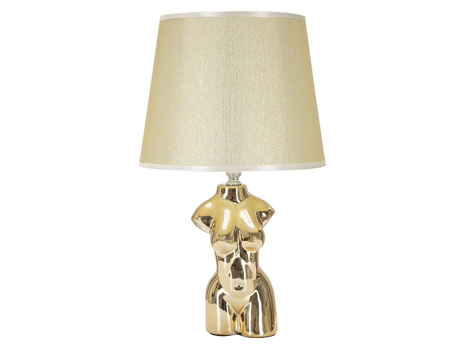 Lampada da Tavolo Bafapa, Necessaria 1 Lampadina, Beige, Attacco e27, Paralume
